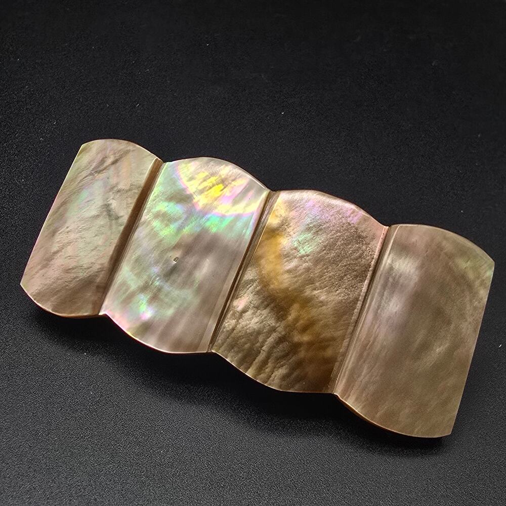 Abalone Shell Hair Barrette Made in France Vintage Costume Jewelry